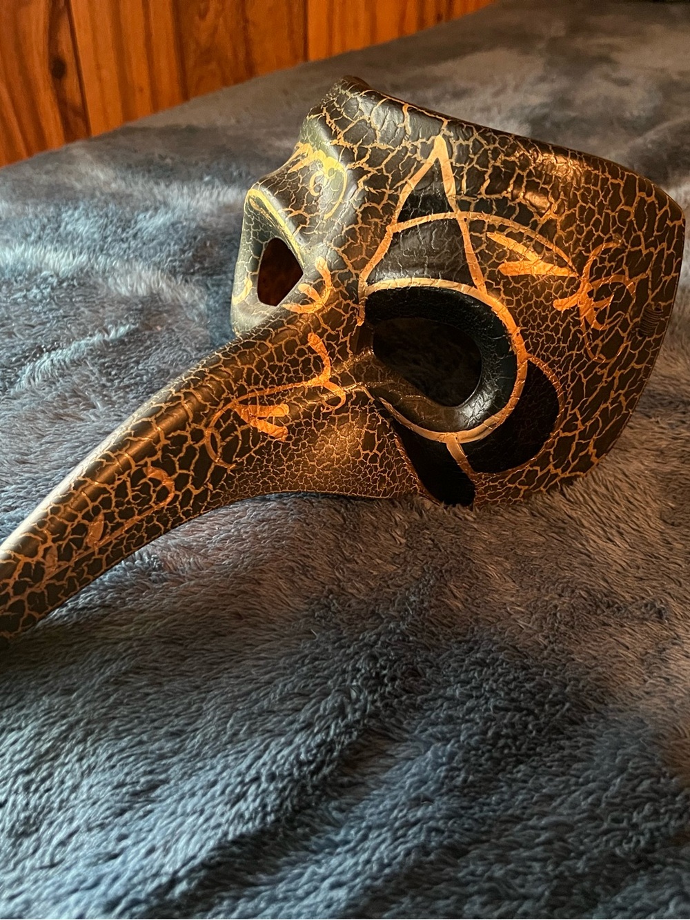 SPIRIT HALLOWEEN VENETIAN RAVEN MASK~ BLACK PLAGUE• LONG NOSED• MASQUERADE BALL